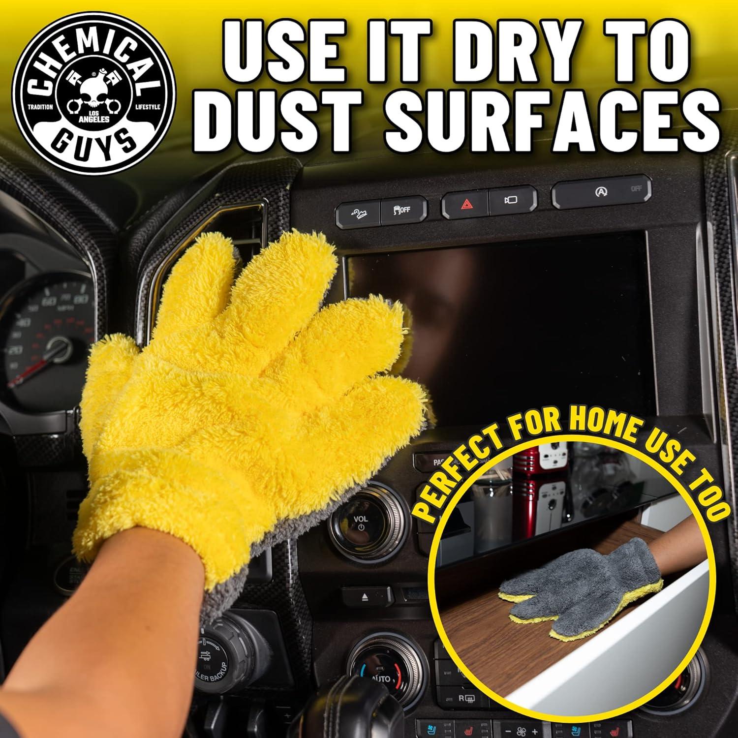imageChemical Guys MIC510 The Stranger Helpful Handy Car Wash Mitt  Yellow Microfiber Towels for Detailing Holds Tons of Soapy Suds Flexible  Perfect for Car Cleaning