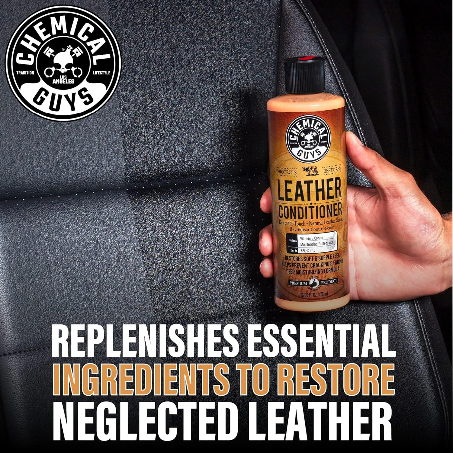 imageChemical Guys SPI10904 Leather Cleaner and Conditioner Complete Leather Care Kit for Use on Car Interiors Leather Apparel Furniture Shoes Boots Bags ampamp More 2  4 fl oz Bottles4 Fl Oz KIT