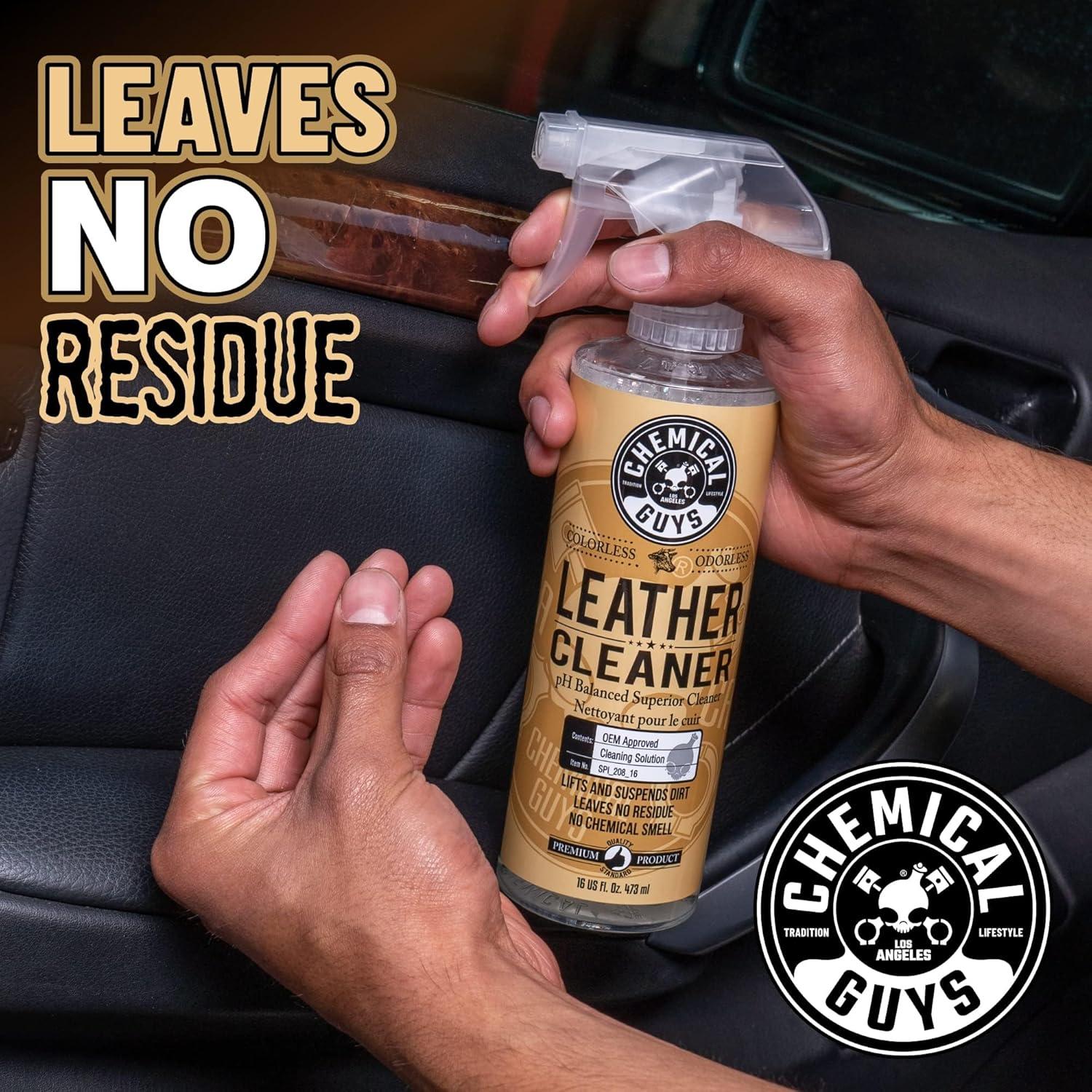 imageChemical Guys SPI10904 Leather Cleaner and Conditioner Complete Leather Care Kit for Use on Car Interiors Leather Apparel Furniture Shoes Boots Bags ampamp More 2  4 fl oz Bottles4 Fl Oz KIT