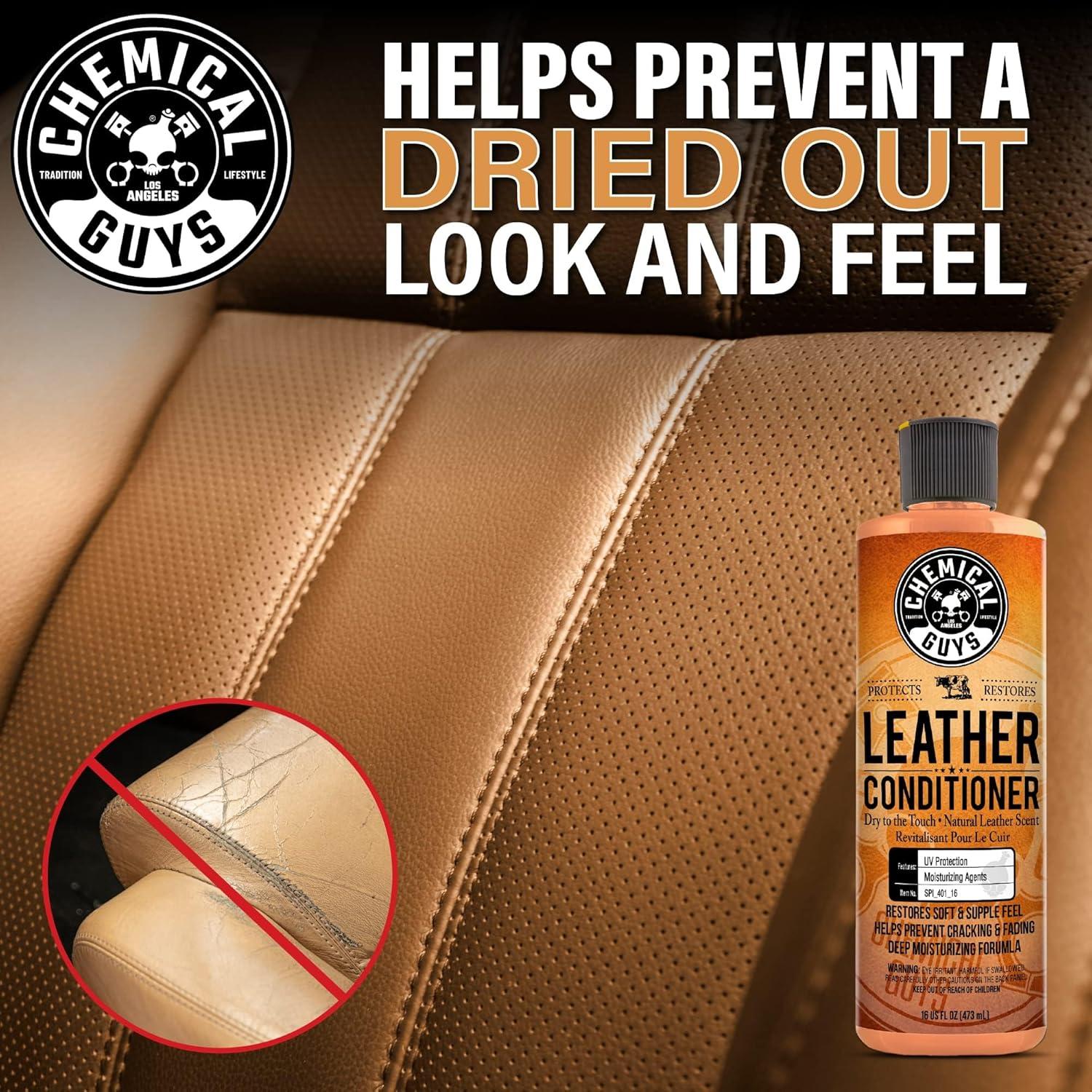 imageChemical Guys SPI10904 Leather Cleaner and Conditioner Complete Leather Care Kit for Use on Car Interiors Leather Apparel Furniture Shoes Boots Bags ampamp More 2  4 fl oz Bottles4 Fl Oz KIT