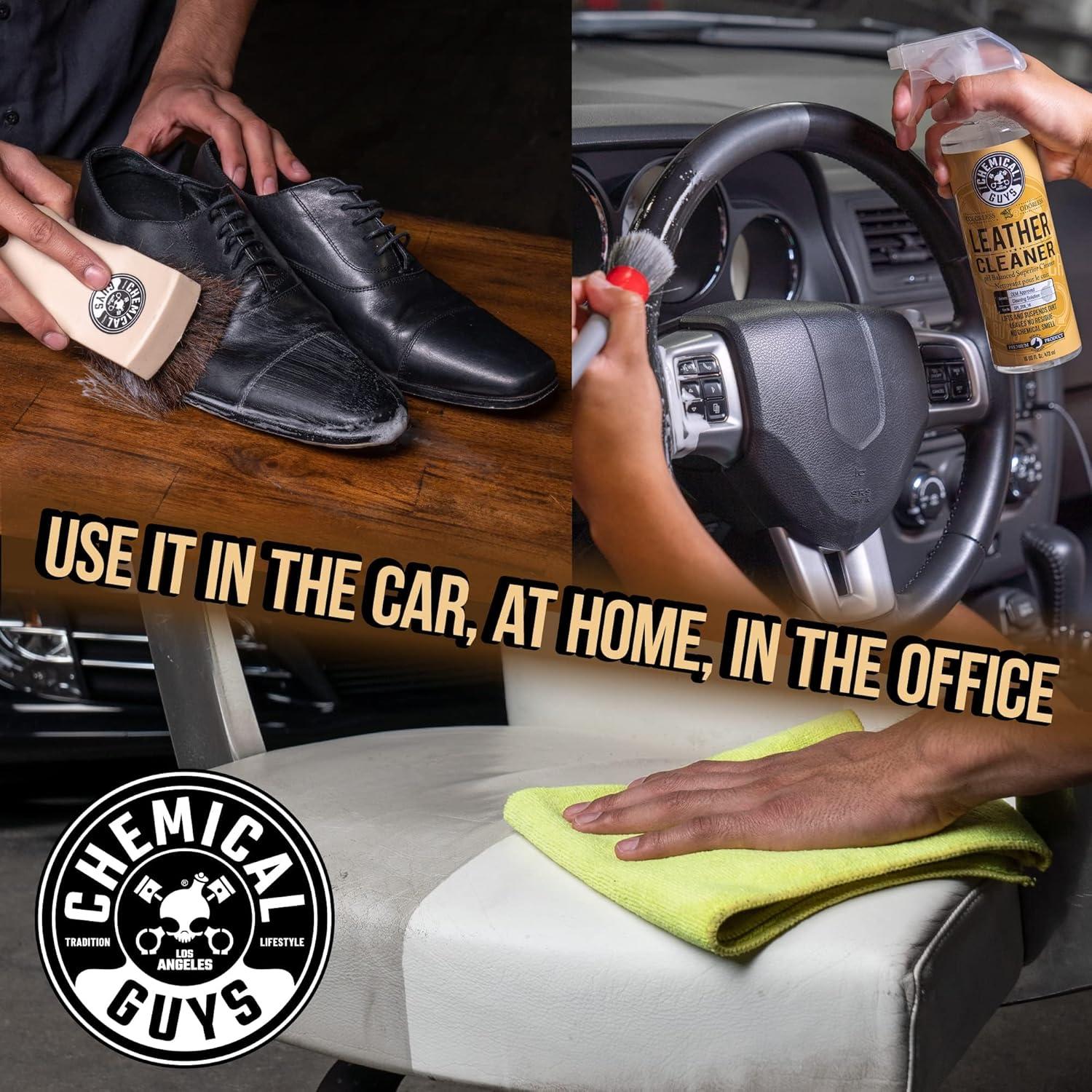 imageChemical Guys SPI10904 Leather Cleaner and Conditioner Complete Leather Care Kit for Use on Car Interiors Leather Apparel Furniture Shoes Boots Bags ampamp More 2  4 fl oz Bottles4 Fl Oz KIT