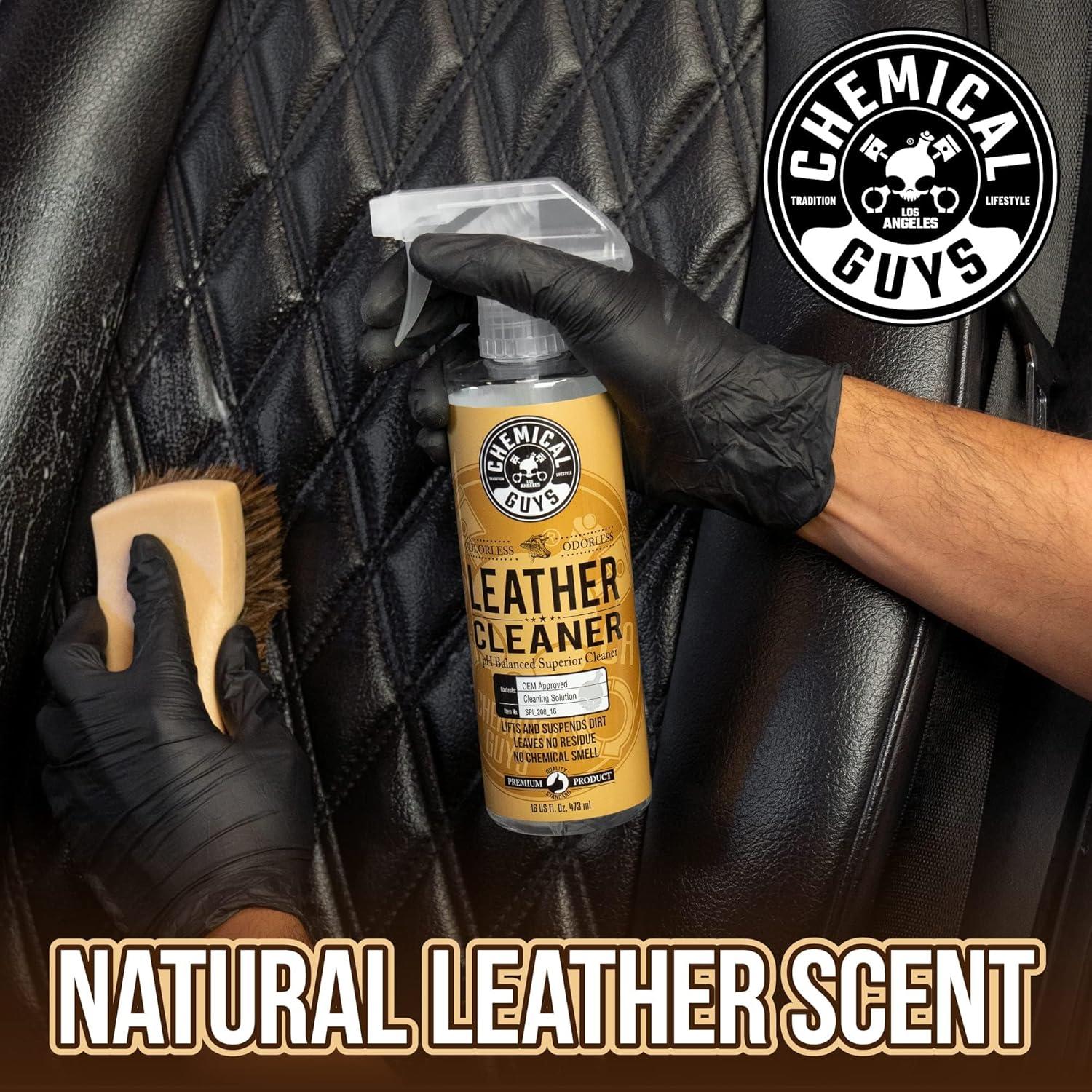 imageChemical Guys SPI10904 Leather Cleaner and Conditioner Complete Leather Care Kit for Use on Car Interiors Leather Apparel Furniture Shoes Boots Bags ampamp More 2  4 fl oz Bottles4 Fl Oz KIT