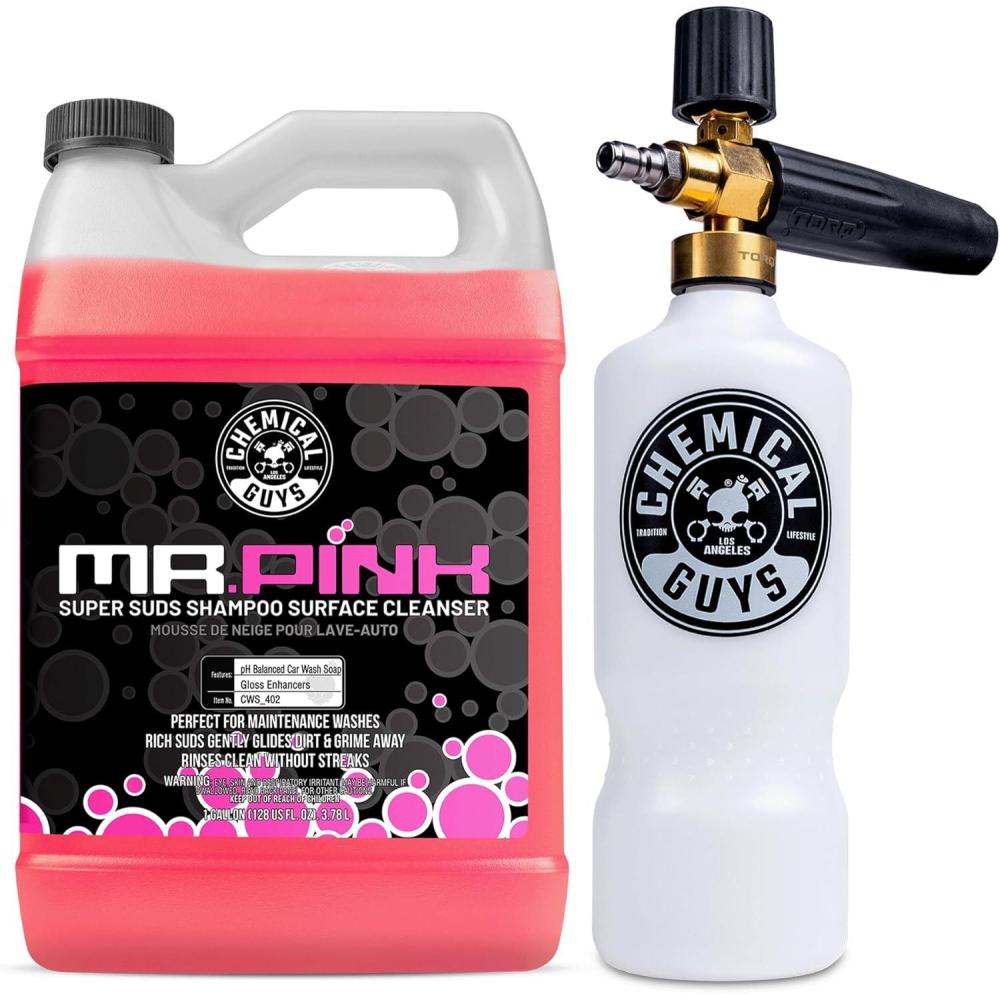 imageChemical Guys EQP312 TORQ Professional Max Foam 8 Cannon ampamp Honey Dew Snow Foam Soap Kit Safe for Cars Trucks SUVs RVs ampamp More 128 fl oz 1 GallonHOL144