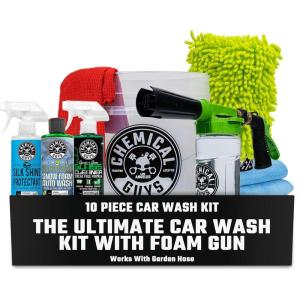 imageChemical Guys HOL148 10Piece Arsenal Builder Car Wash Kit with Foam Gun Bucket 4 Towels Wash Mitt and 3 16 oz Car Cleaning Chemicals Works wGarden Hose  2024 VersionHOL148
