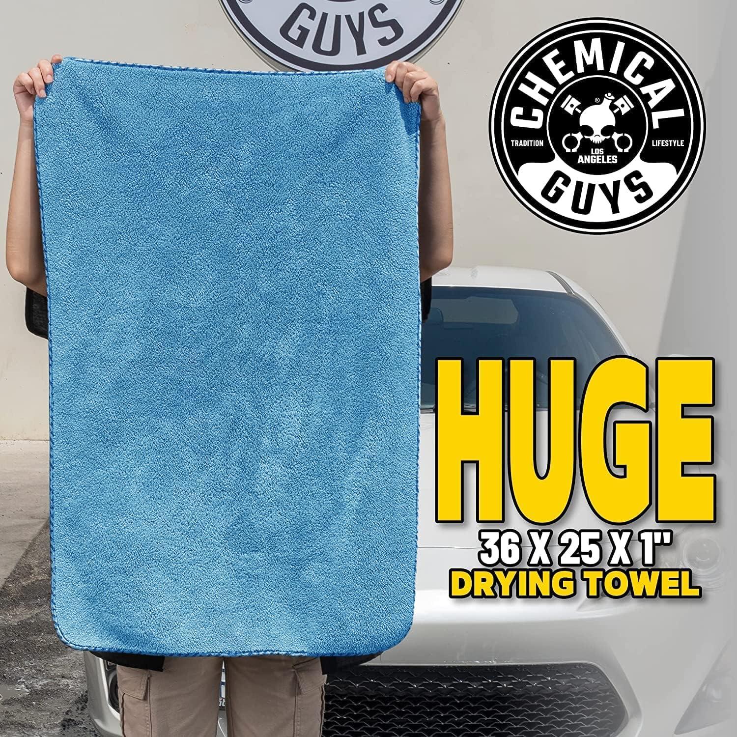 imageChemical Guys MIC1995GGB Mammoth Bundle  1 Blue Woolly Mammoth Microfiber Dryer Towels 36quotx 25quot 2 Grey Woolly Mammoth Microfiber Dryer Towel 36quotx 25quot Cars Trucks Pets Messes  3 Towel Kit3 Pack