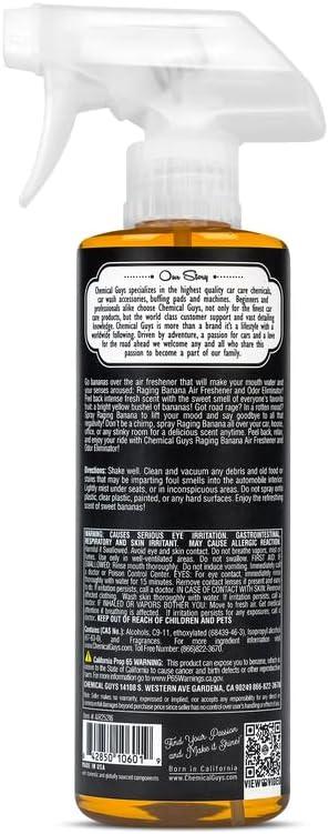imageChemical Guys AIR25216 Raging Banana Banana Scented Air Freshener ampamp Odor Eliminator 16 oz