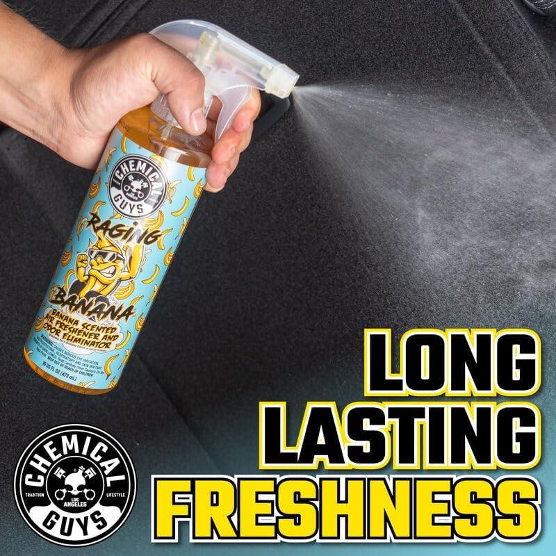 imageChemical Guys AIR25216 Raging Banana Banana Scented Air Freshener ampamp Odor Eliminator 16 oz