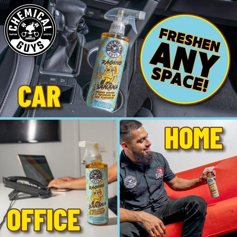 imageChemical Guys AIR25216 Raging Banana Banana Scented Air Freshener ampamp Odor Eliminator 16 oz