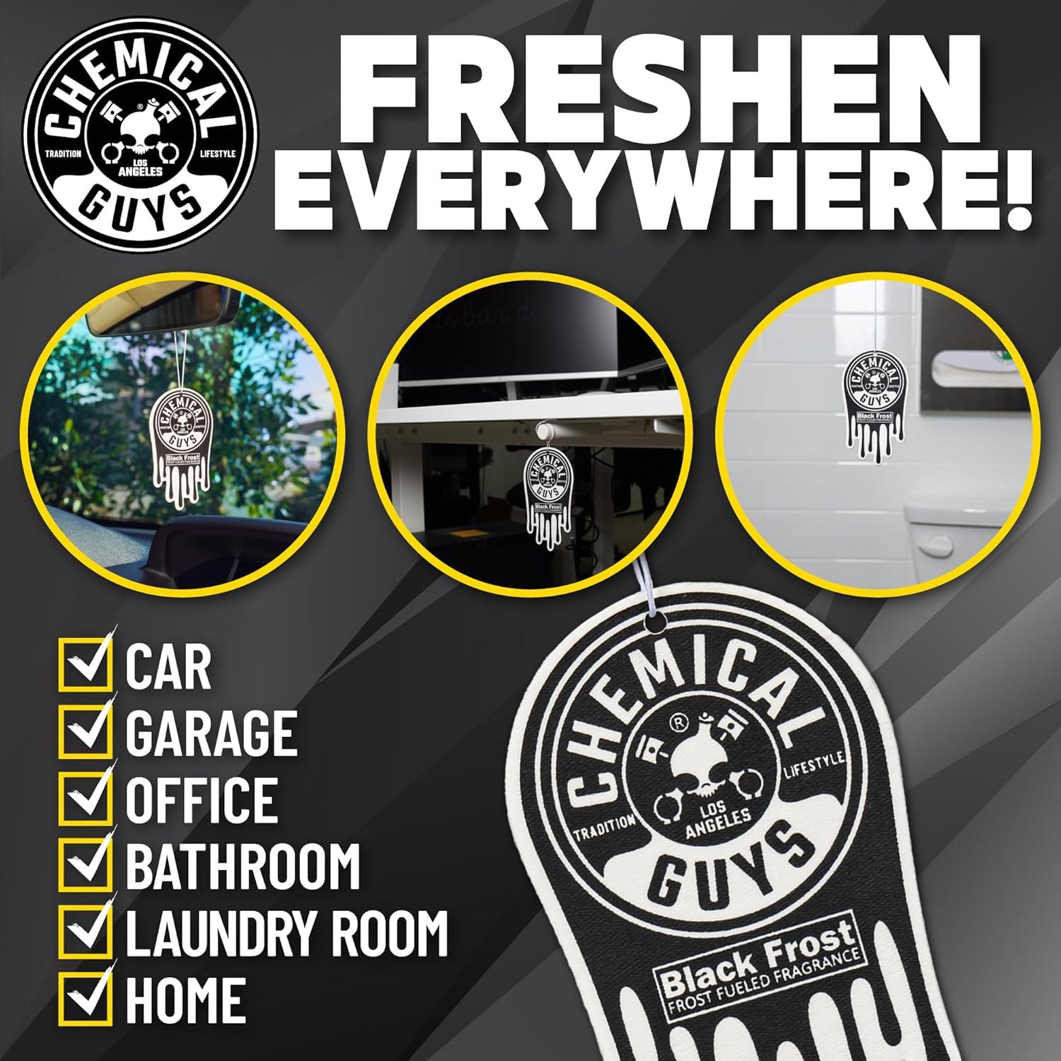 imageChemical Guys Fresh Cherry Blast Air Freshener and Odor Eliminator 16 fl oz with 3 Pack of Hanging Air Fresheners Great for Cars Trucks SUVs RVs Home Office Dorm Room ampamp MoreFrost