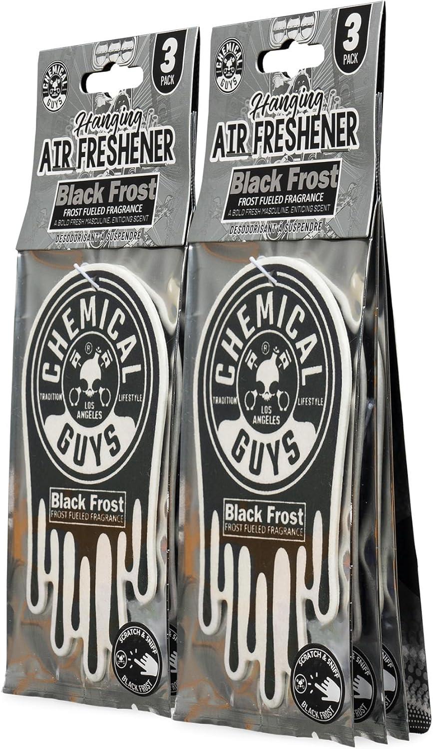 imageChemical Guys Hanging Air Freshener Black Frost Scent 6 Pack Great for Cars Trucks SUVs RVs Home Garage Workspace Dorm Room ampamp More 2 x 3 Packs  AIR40502