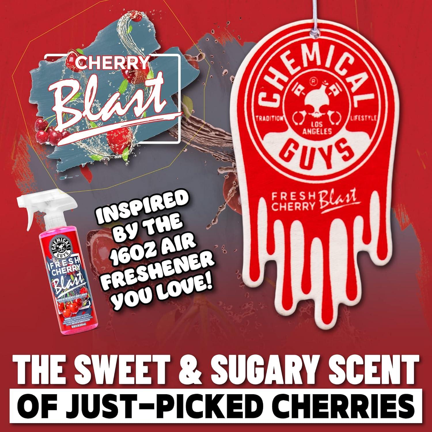 imageChemical Guys Hanging Air Freshener Fresh Cherry Scent 6 Pack Great for Cars Trucks SUVs RVs Home Garage Workspace Dorm Room ampamp More 2 x 3 Packs  AIR40602
