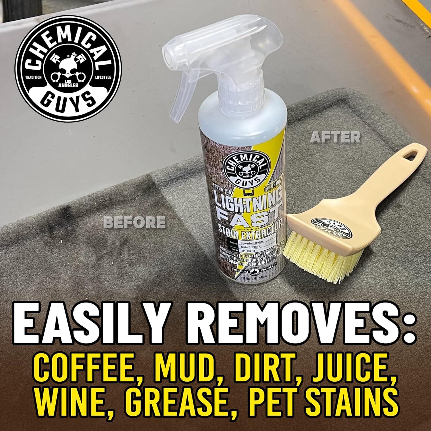imageChemical Guys SPI1911603 Lightning Fast Carpet and Upholstery Stain Extractor Fabric Upholstery ampamp Carpet Safe for Cars Home Office Furniture ampamp More 16 fl oz Fresh Scent16 oz