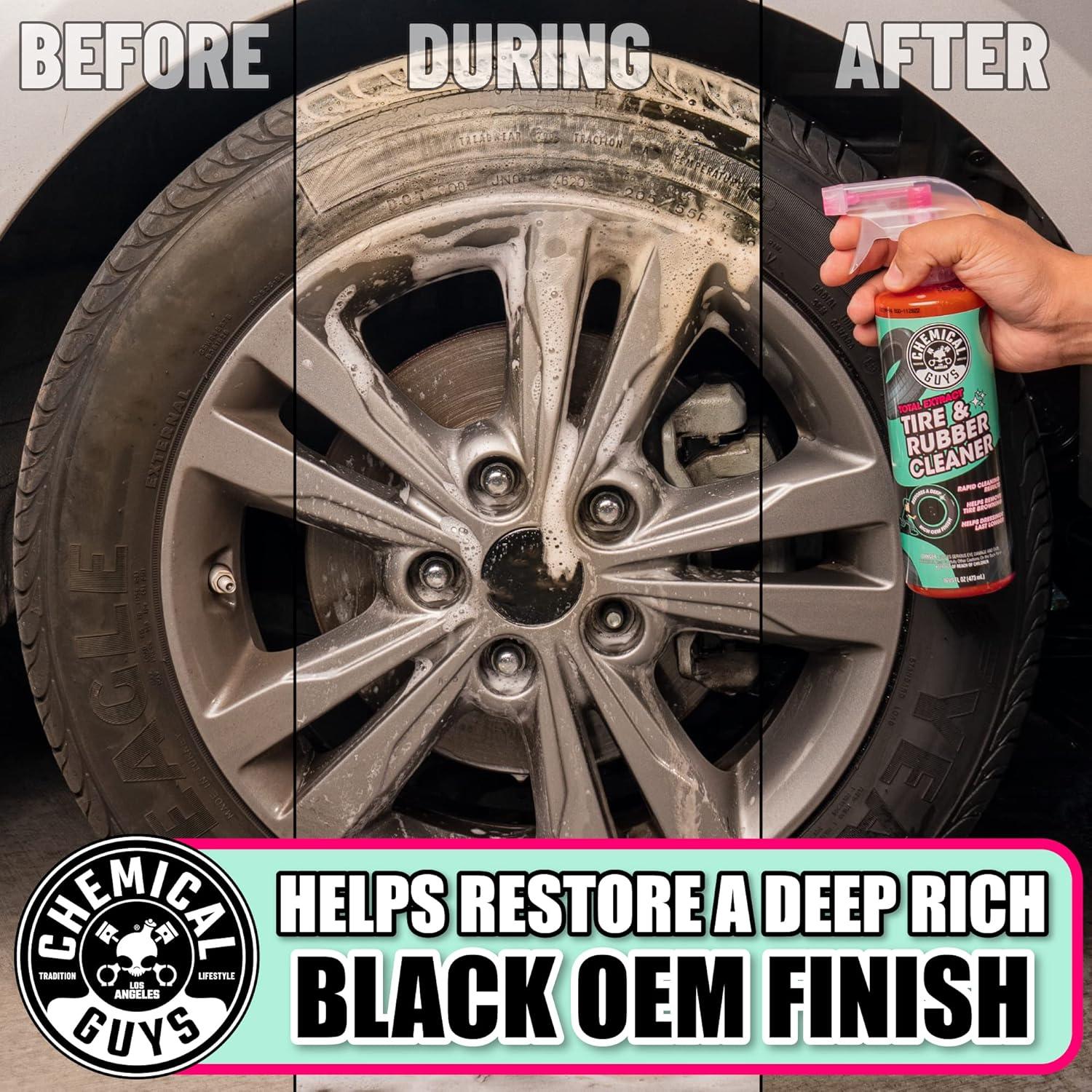 imageChemical Guys CLD30216 Total Extract Tire ampamp Rubber Cleaner Safe for Cars Trucks SUVs Motorcycles RVs ampamp More 16 fl oz