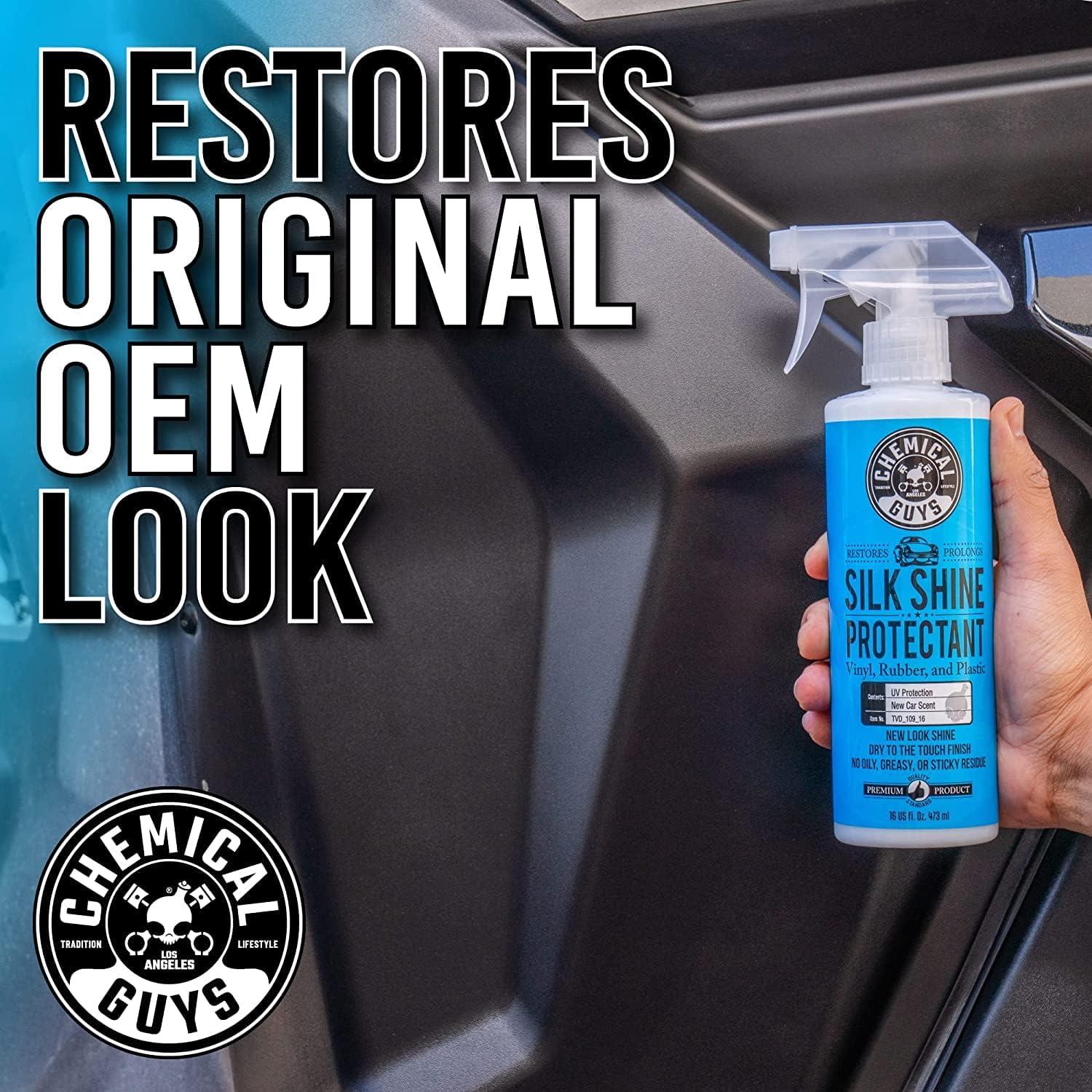 imageChemical Guys TVD1091602 Silk Shine Sprayable DrytoTheTouch Dressing and Protectant for Tires Trim Vinyl Plastic and More Safe for Cars Trucks Motorcycles RVs ampamp More 16 fl oz 2 Pack16 Fl Oz Pack of 1