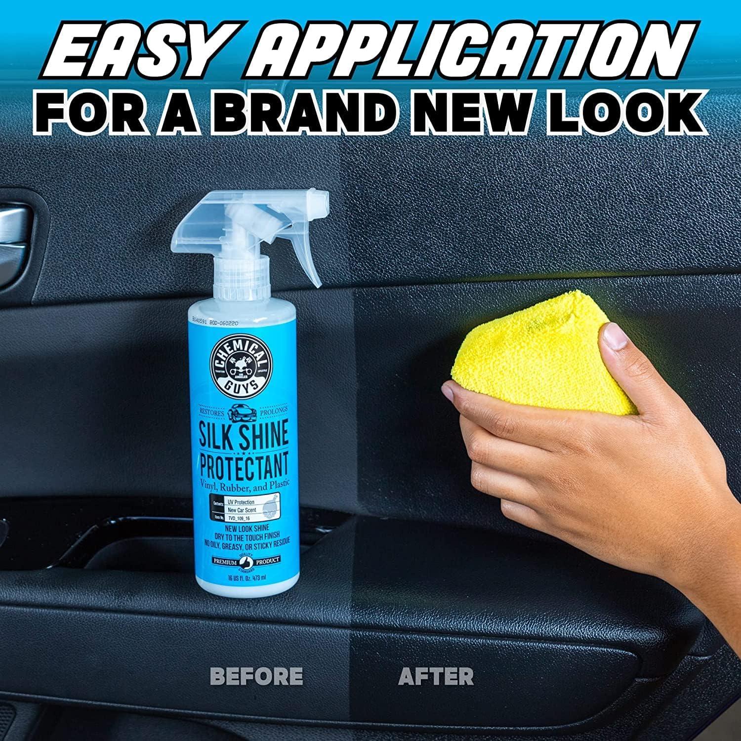 imageChemical Guys TVD1091602 Silk Shine Sprayable DrytoTheTouch Dressing and Protectant for Tires Trim Vinyl Plastic and More Safe for Cars Trucks Motorcycles RVs ampamp More 16 fl oz 2 Pack1600 Fl Oz Pack of 2