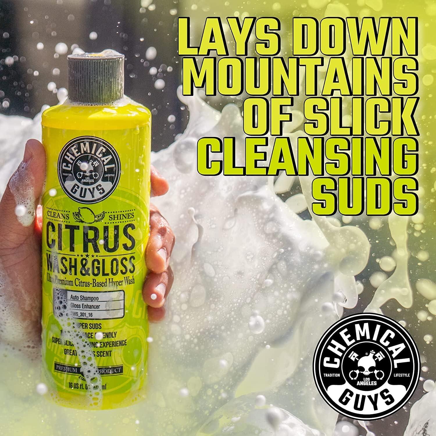 imageChemical Guys CWS101 MaxiSuds II Foaming Car Wash Soap Works with Foam CannonsGuns or Bucket Washes Safe for Cars Trucks Motorcycles RVs ampamp More 128 fl oz 1 Gallon Cherry Scent64 oz