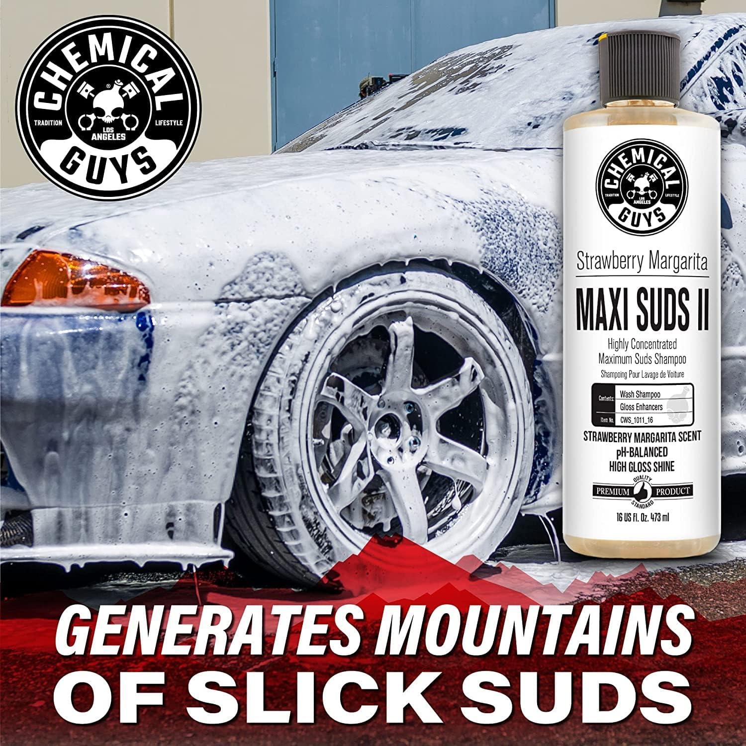 imageChemical Guys CWS101 MaxiSuds II Foaming Car Wash Soap Works with Foam CannonsGuns or Bucket Washes Safe for Cars Trucks Motorcycles RVs ampamp More 128 fl oz 1 Gallon Cherry Scent16 oz