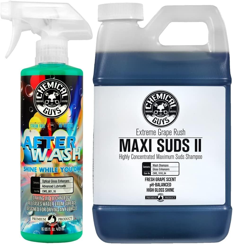 imageChemical Guys CWS101 MaxiSuds II Foaming Car Wash Soap Works with Foam CannonsGuns or Bucket Washes Safe for Cars Trucks Motorcycles RVs ampamp More 128 fl oz 1 Gallon Cherry Scent64 oz
