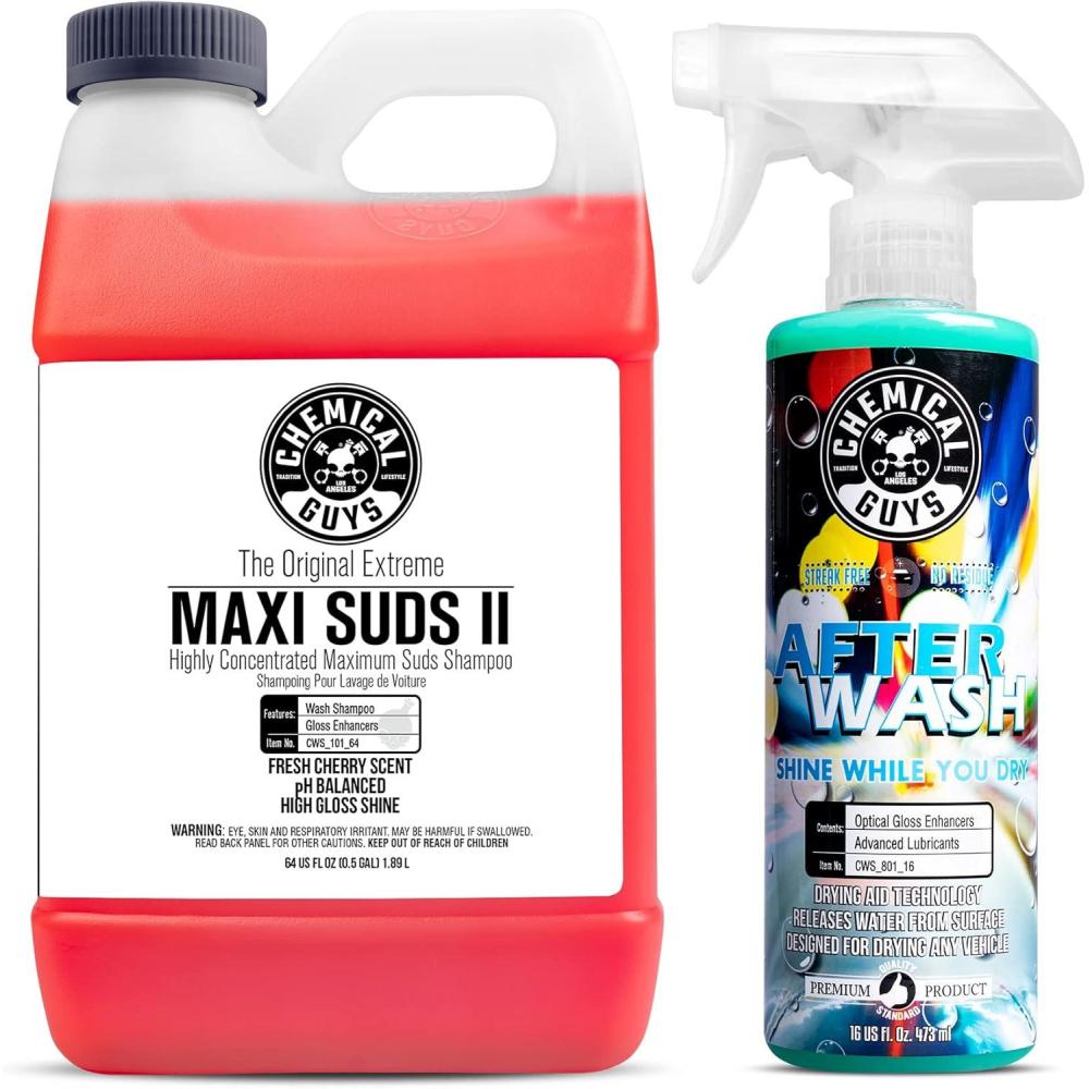 imageChemical Guys CWS101 MaxiSuds II Foaming Car Wash Soap Works with Foam CannonsGuns or Bucket Washes Safe for Cars Trucks Motorcycles RVs ampamp More 128 fl oz 1 Gallon Cherry Scent64 oz