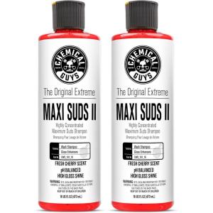 imageChemical Guys CWS101 MaxiSuds II Foaming Car Wash Soap Works with Foam CannonsGuns or Bucket Washes Safe for Cars Trucks Motorcycles RVs ampamp More 128 fl oz 1 Gallon Cherry Scent16 Fl Oz Pack of 2