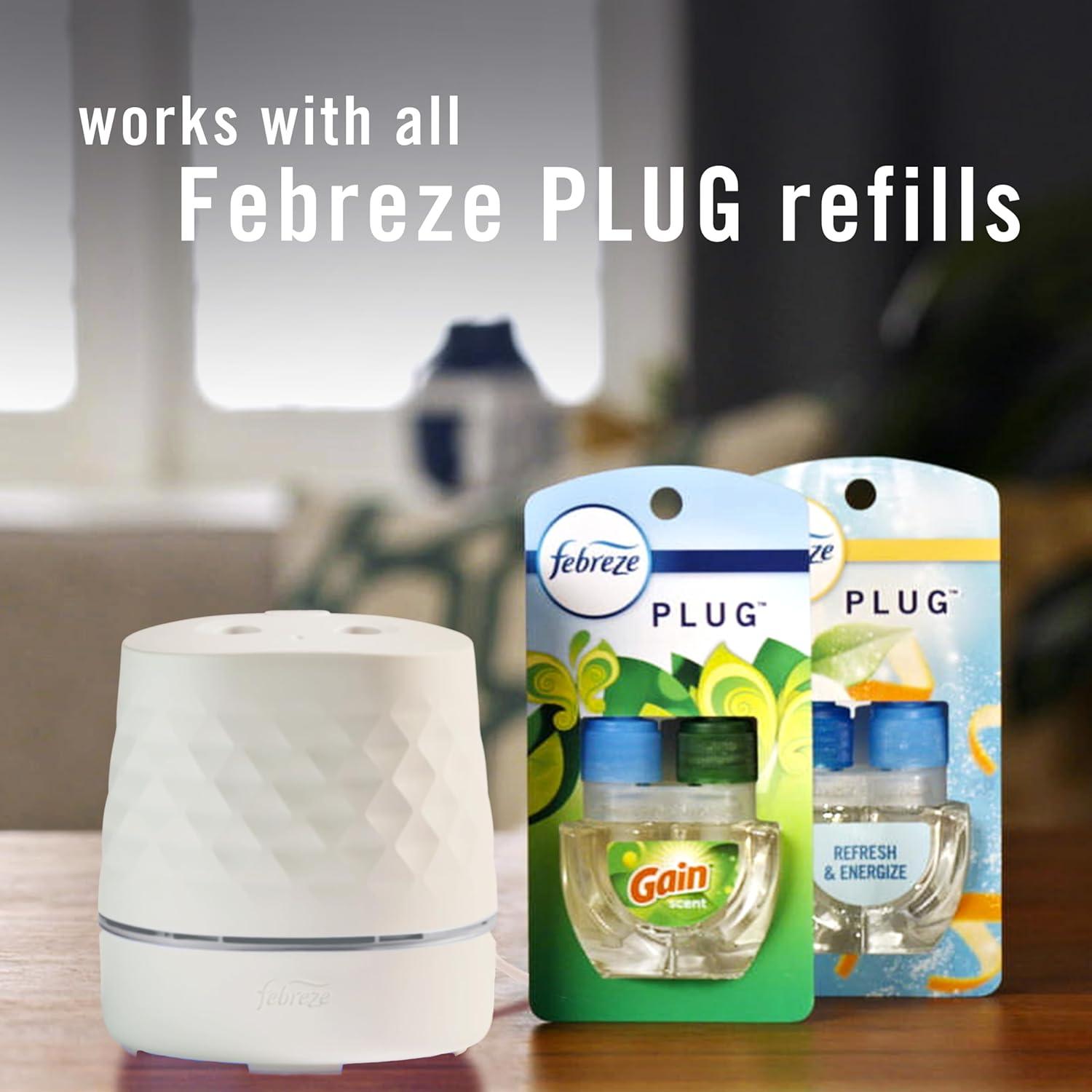 imageFebreze Plug Scent Booster Continuous Scent Device Oil Diffuser Compatible with Febreze Air Freshener Plug in RefillsWhite
