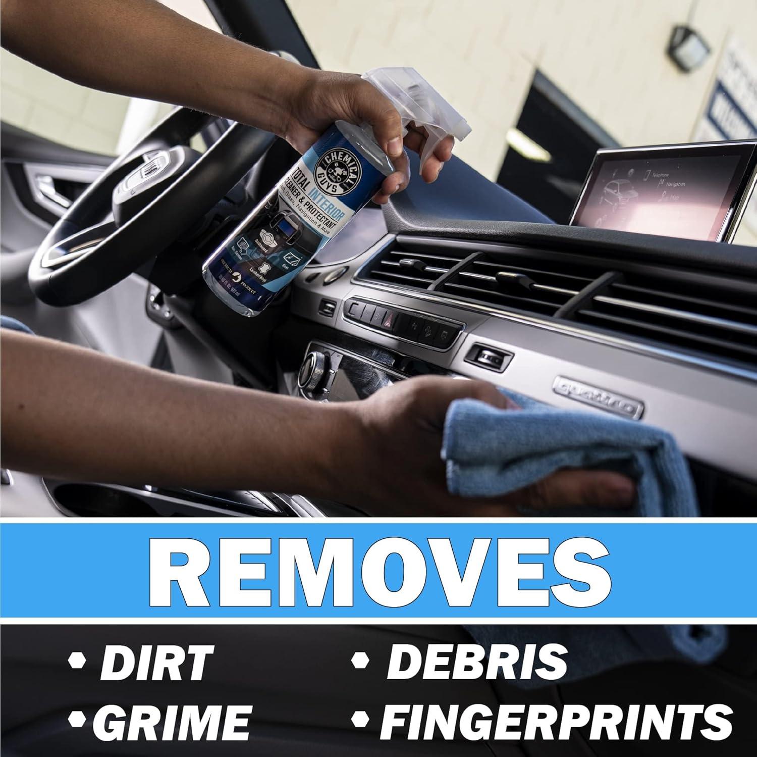 imageChemical Guys Total Interior Cleaner and Protectant 16 fl oz 2 Pack With Sticky Icky Car Cleaning Gel Detailing Kit Automotive Dust Crevice Cleaner Car Interior Cleaning Accessories 3 Items