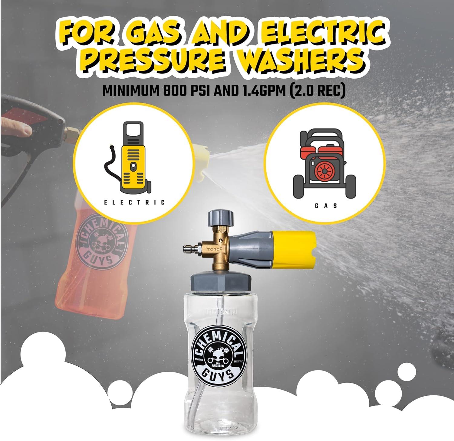 imageChemical Guys CWS40264BM Big Mouth Soap ampamp Foam Kit  Mr Pink Foaming Car Wash Soap 64 fl oz  Big Mouth Max Release Foam Cannon Works With Pressure Washer 2 Items