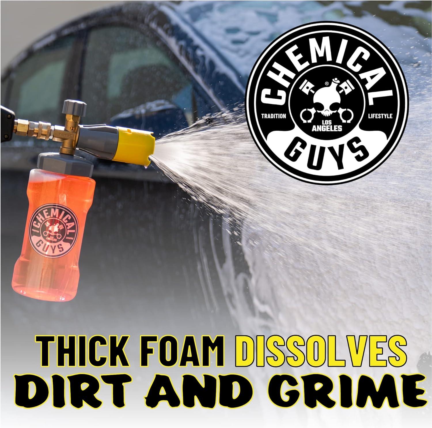imageChemical Guys CWS40264BM Big Mouth Soap ampamp Foam Kit  Mr Pink Foaming Car Wash Soap 64 fl oz  Big Mouth Max Release Foam Cannon Works With Pressure Washer 2 Items