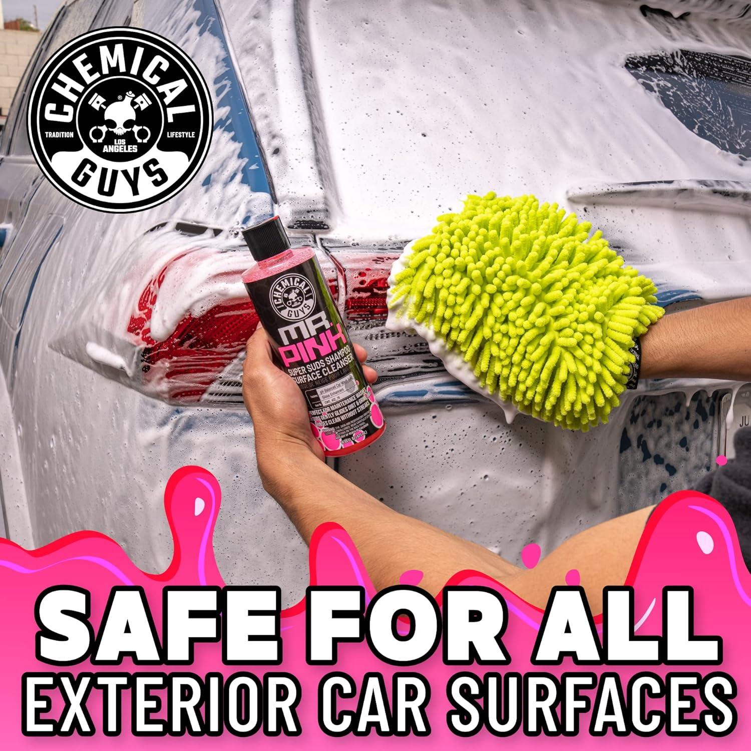 imageChemical Guys CWS40264BM Big Mouth Soap ampamp Foam Kit  Mr Pink Foaming Car Wash Soap 64 fl oz  Big Mouth Max Release Foam Cannon Works With Pressure Washer 2 Items