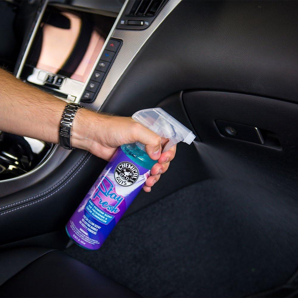 imageChemical Guys AIR23416 Stay Fresh Baby Powder Scented Premium Air Freshener and Odor Eliminator Great for Cars Trucks SUVs RVs Home Office Dorm Room ampamp More 16 fl oz16 Fl Oz Pack of 1