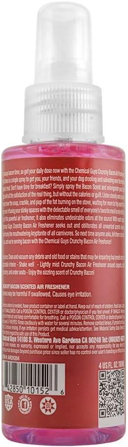 imageChemical Guys AIR24204 Crunchy Bacon Scent Premium Air Freshener ampamp Odor Eliminator Great for Cars Trucks SUVs RVs Home Office Dorm Room ampamp More 4 fl oz