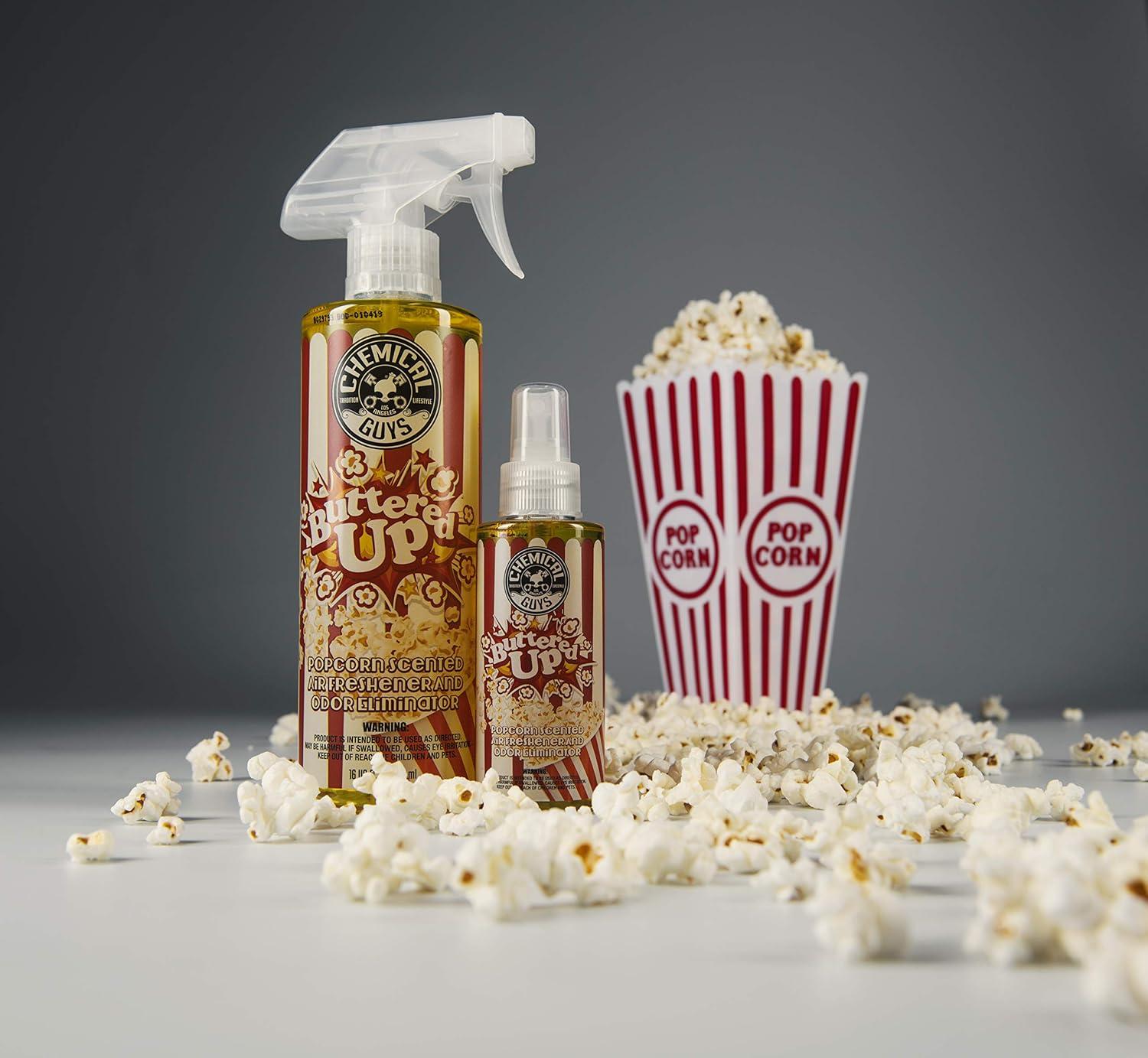 imageChemical Guys AIR24416 Buttered Up Popcorn Scented Air Freshener and Odor Eliminator Great for Cars Trucks SUVs RVs Home Office Dorm Room ampamp More 16 fl oz