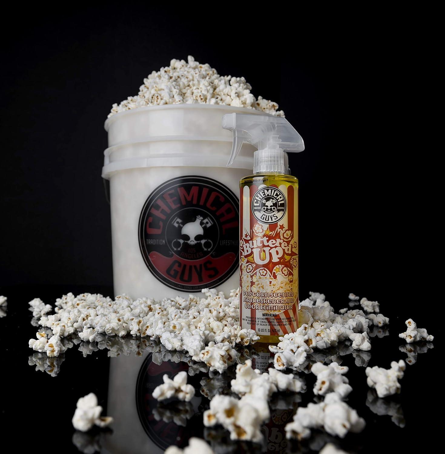 imageChemical Guys AIR24416 Buttered Up Popcorn Scented Air Freshener and Odor Eliminator Great for Cars Trucks SUVs RVs Home Office Dorm Room ampamp More 16 fl oz