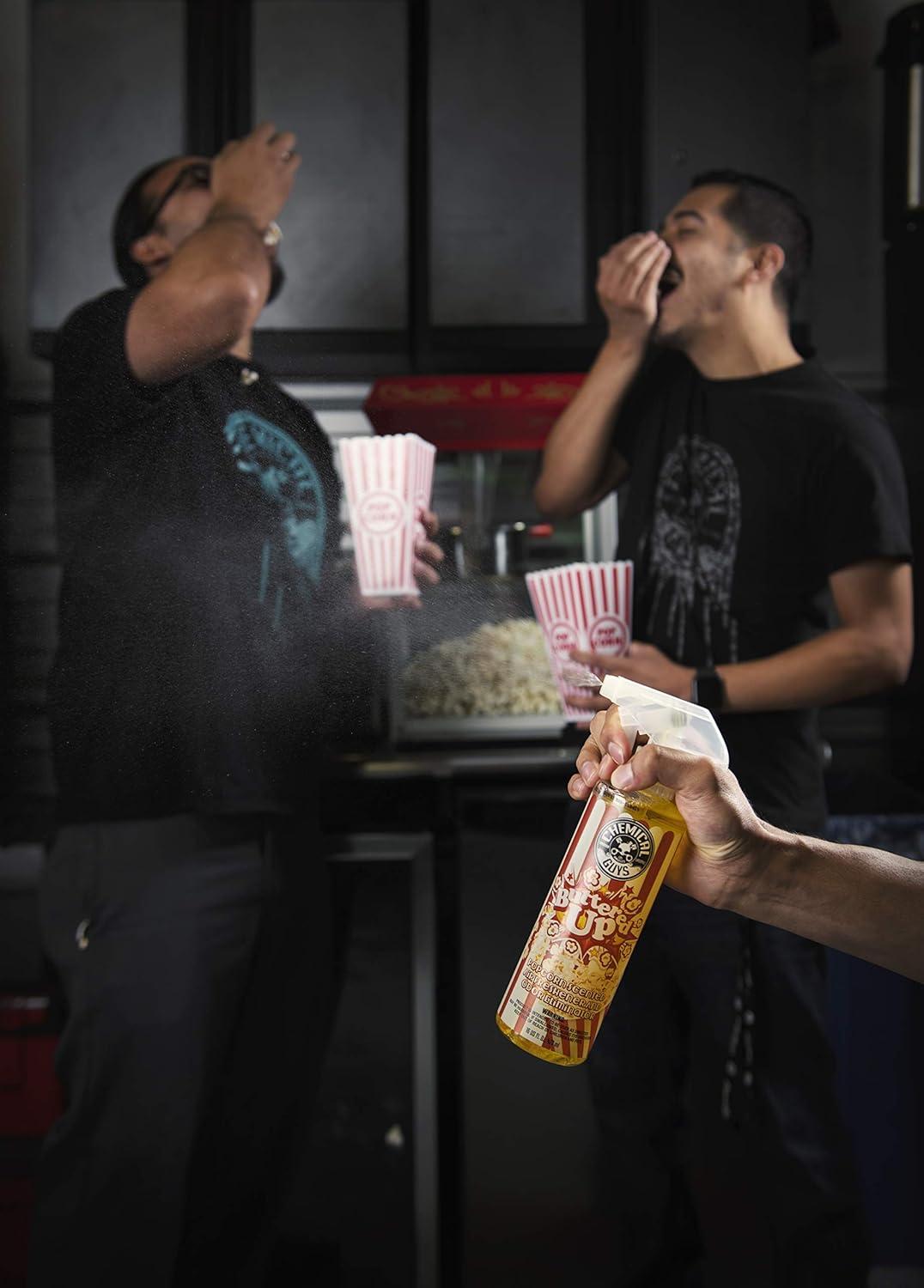 imageChemical Guys AIR24416 Buttered Up Popcorn Scented Air Freshener and Odor Eliminator Great for Cars Trucks SUVs RVs Home Office Dorm Room ampamp More 16 fl oz