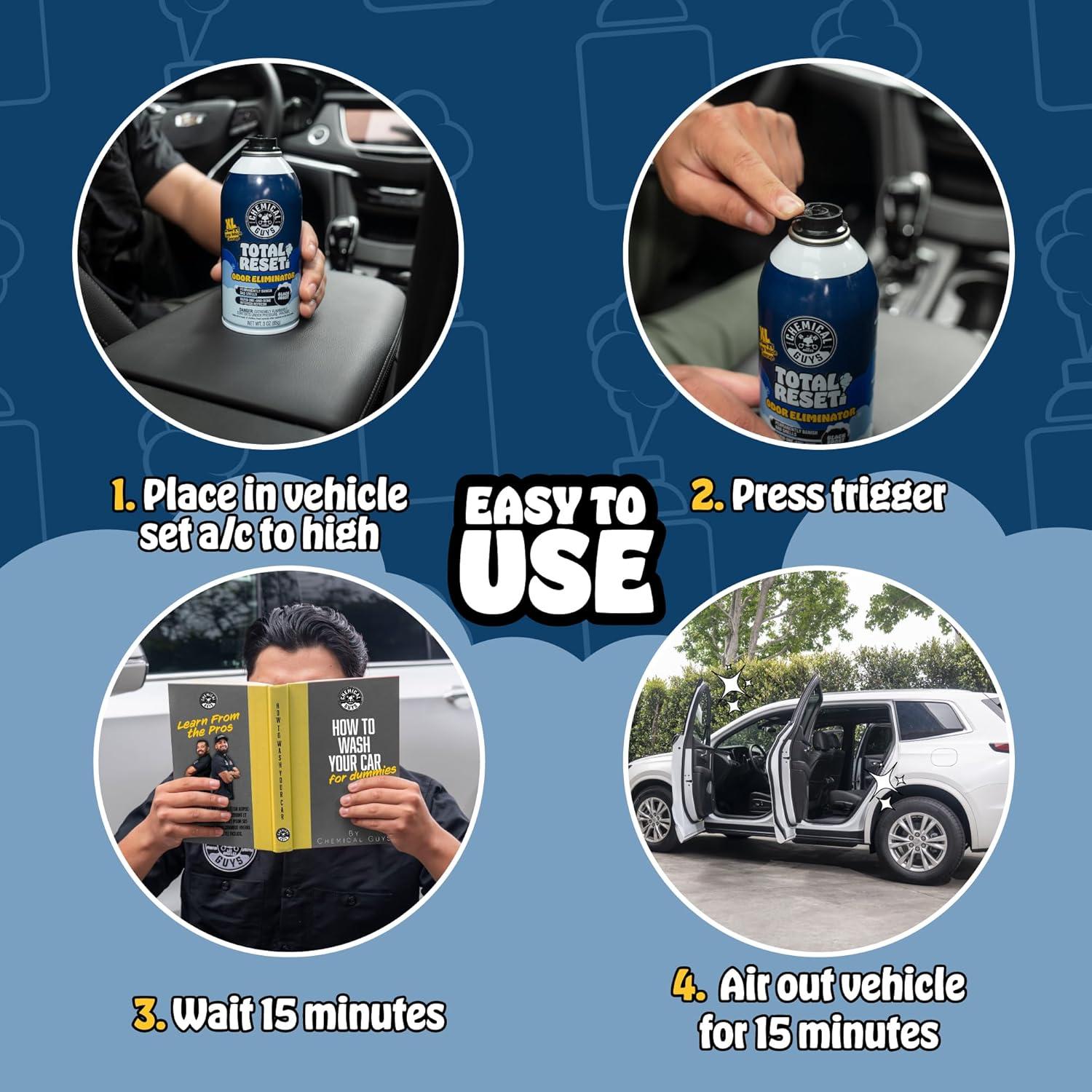 imageChemical Guys Odor Eliminating Aerosol Fogger Black Frost Scent  3 oz Single Can for Cars Trucks and SUVs  SetandForget Interior Deodorizer Neutralizes Smoke Pet Gym and Food Odors ampamp More