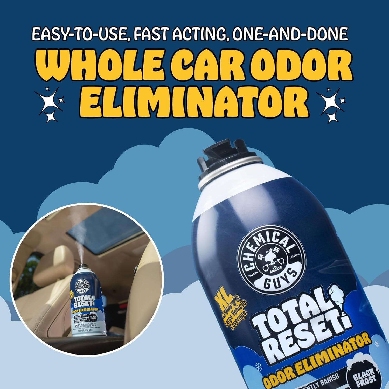 imageChemical Guys Odor Eliminating Aerosol Fogger Black Frost Scent  3 oz Single Can for Cars Trucks and SUVs  SetandForget Interior Deodorizer Neutralizes Smoke Pet Gym and Food Odors ampamp More