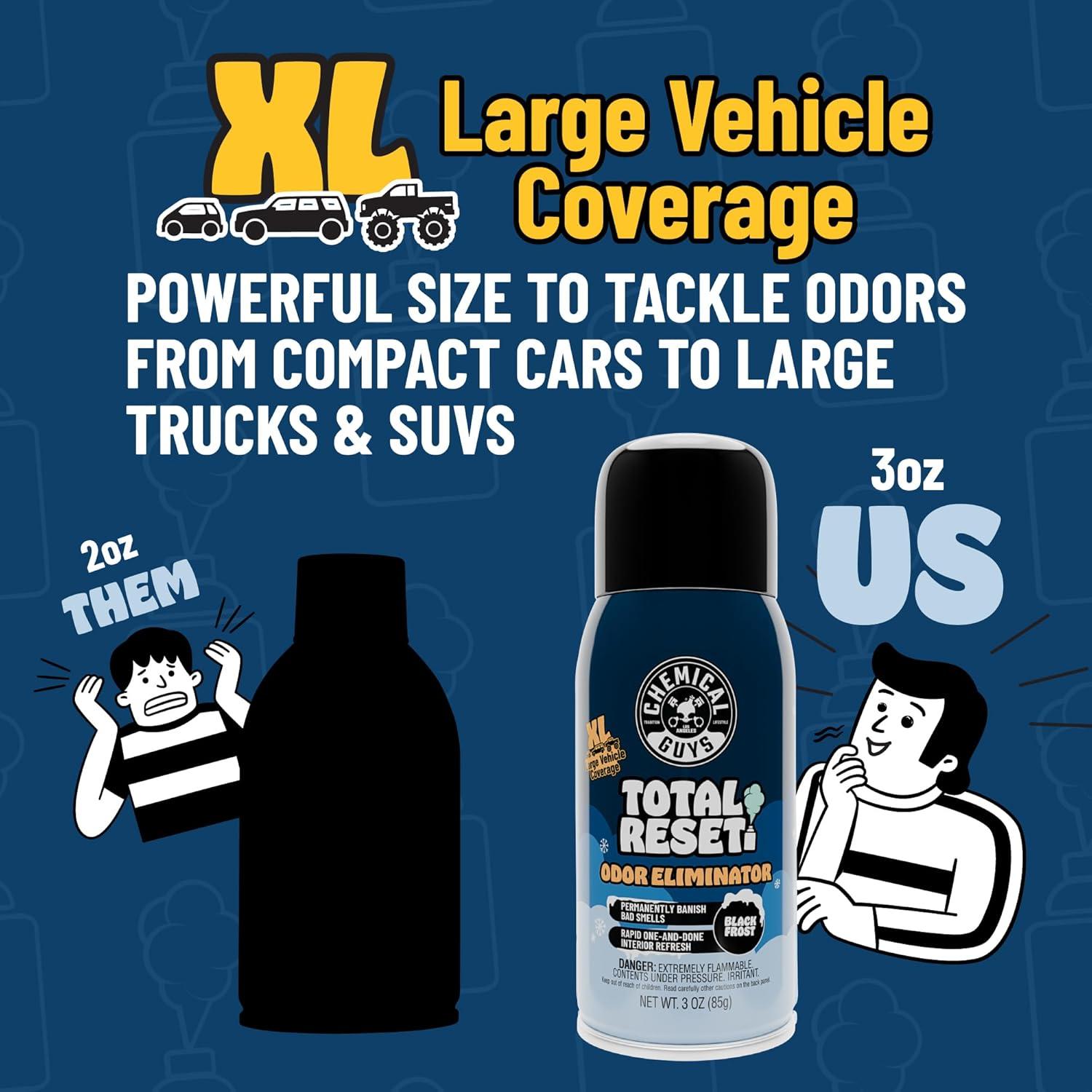 imageChemical Guys Odor Eliminating Aerosol Fogger Black Frost Scent  3 oz Single Can for Cars Trucks and SUVs  SetandForget Interior Deodorizer Neutralizes Smoke Pet Gym and Food Odors ampamp More