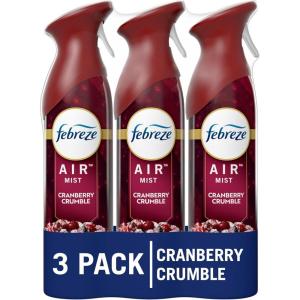 imageFebreze Air Freshener Spray OdorFighting Room Spray Cranberry Crumble Scent 88oz 3 CountCranberry Crumble