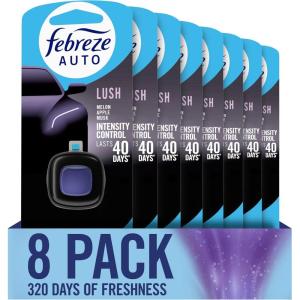 imageFebreze AUTO Air Freshener OdorFighting Automotive Vent Clip Noir Scent 8 CountLush
