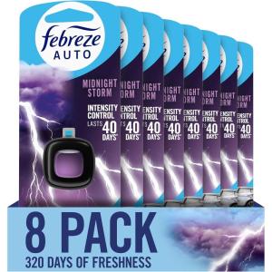 imageFebreze AUTO Air Freshener OdorFighting Automotive Vent Clip Noir Scent 8 CountMidnight Storm