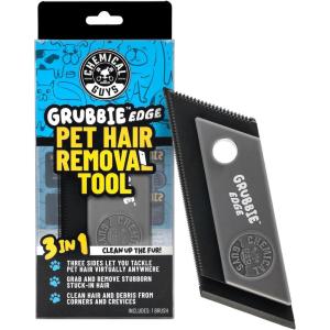 imageChemical Guys Grubbie Edge Pet Hair Removal Tool  Reusable Pet Hair amp Lint Remover for Car Interiors Upholstery Carpets Seats and Home Furniture  Removes Embedded Hair amp Fur Fast