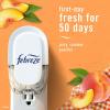 imageFebreze Plug In Air Freshener OdorFighting Scented Oil Refill Air Fresheners for Home and Bathroom and Kitchen Long Lasting for Strong Odors Mango Splash Scent 087oz Refills 4 CountLilac  Peaches