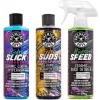 imageChemical Guys Hydro Ceramic Coating Wash Wax amp Quick Detailer Bundle 316 oz Bottles16 oz