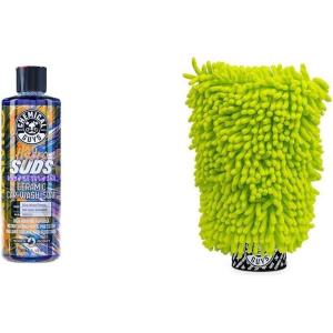 imageChemical Guys CWS21216M Car Wash Starter Bundle  HydroSuds Ceramic SiO2 Shine High Foaming Car Wash Soap 16 oz Berry Scent  Chenille Wash Mitt 2 Items Works on Cars Trucks SUVs RVs amp MoreSOAP  Mitt