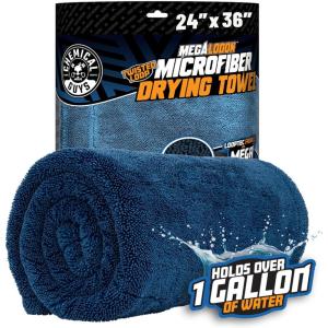 imageChemical Guys Little Megalodon Multi Purpose Microfiber Towel 2 Pack 137 x 137 Inch  Ultra Plush Detailing Towels for Car Wash Drying Interior Cleaning Glass Dusting amp Polishing1 Pack 24 x 36