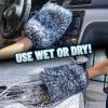 imageChemical Guys The Dually DualFiber WetDry Use Microfiber Wash Mitt Car Wash Mitt Great for Car Truck SUV RV amp More Dark Blue  White MIC517