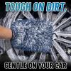 imageChemical Guys The Dually DualFiber WetDry Use Microfiber Wash Mitt Car Wash Mitt Great for Car Truck SUV RV amp More Dark Blue  White MIC517